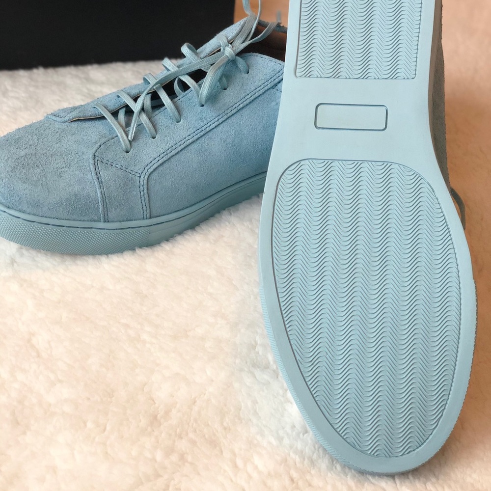 SOLD !!!Beautiful ice blue suede man shoes NEW!! - Picture 2 of 5